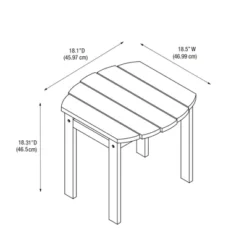 Adirondack End Table - Linon -VIDAXL Sale Store GUEST 8bb824a5 4382 487c 9689 68493a5f079e