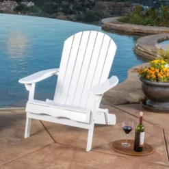Rustic Foldable Acacia Wood Adirondack Chair With Slatted Design & Wide Armrests For Outdoor Use-Coolbibila -VIDAXL Sale Store GUEST 8c545266 ea7f 4031 8180 b2ad340ab99a