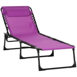 Outsunny Outdoor Folding Chaise Lounge Chair Portable Lightweight Reclining Garden Sun Lounger With 4-Position Adjustable Backrest For Patio, Deck, And Poolside -VIDAXL Sale Store GUEST 8cee830e 8506 47e7 b03d ea86c549e1b0