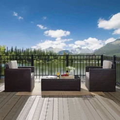 Palm Harbor 3pc All-Weather Wicker Patio Seating Set - Gray Cushions - Crosley -VIDAXL Sale Store GUEST 8cf0ae59 078c 46c7 b017 996b98677cbd