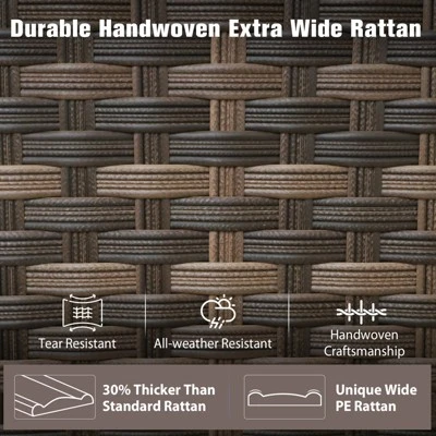 EAGLE PEAK Harbor Haven Hand-Woven Wicker Patio Chair With All Weather Resistant Deep Seat & Wide Rattan, Patio Furniture Chairs 6 EAGLE PEAK Harbor Haven Hand-Woven Wicker Patio Chair With All Weather Resistant Deep Seat & Wide Rattan, Patio Furniture Chairs - Image 6