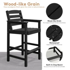 Hyleory 3-Piece HDPE Outdoor Patio Bar Set With Bar Stools -VIDAXL Sale Store GUEST 8f73100f 7477 4f43 a8aa b535d3187eb6