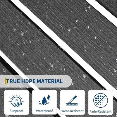 TROPOW Ottoman For Adirondack Chair, HDPE Adirondack Ottoman Footrest, Weather Resistance Outdoor Footstool For Outside Porch Pool 6 TROPOW Ottoman For Adirondack Chair, HDPE Adirondack Ottoman Footrest, Weather Resistance Outdoor Footstool For Outside Porch Pool - Image 6