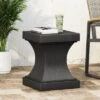 Modern Pedestal Outdoor Accent Table, Lightweight Concrete Patio End Table For Outside Use, Outdoor Side Table -Christopher Knight Home -VIDAXL Sale Store GUEST 8febc13e 7820 4d60 9b87 7f621ec5a2b1