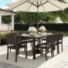 Martha Stewart Bedford 9-Piece Indoor-Outdoor Dining Set With 8 Stackable Dining Chairs And 71" Patio Table With Engineered Wood Top In Rattan Wicker -VIDAXL Sale Store GUEST 9084cd07 f20f 4dc0 a195 ba1eeb20b94f