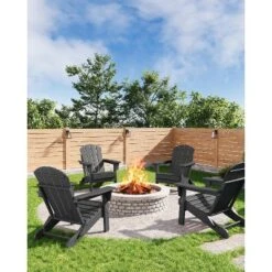 GustoWave Folding Adirondack Chair, HDPE All-Weather Adirondack Chair, Foldable Chair, Weatherproof Adirondack Chairs For Outside -VIDAXL Sale Store GUEST 90ea839c cdb7 401d a311 83f02c154572