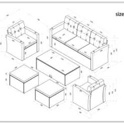 6 Piece Wicker Patio Furniture Sets,Sectional Sofa Set With Coffee Table,Modern Outdoor Garden Sofa Set With Ottomans And Cushions-Coolbibila -VIDAXL Sale Store GUEST 912ae273 a0c3 4101 8499 8a5c9e2bd9b7