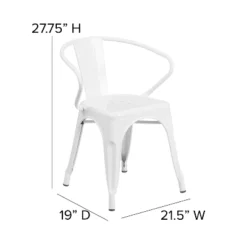 Emma And Oliver Commercial Grade Colorful Metal Indoor-Outdoor Chair With Arms 18 Emma And Oliver Commercial Grade Colorful Metal Indoor-Outdoor Chair With Arms -VIDAXL Sale Store GUEST 92dee21d 894a 452b 9e62 6f2abb67517e