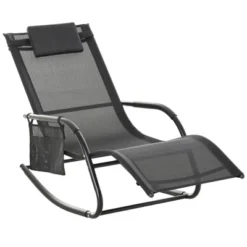 Outsunny Outdoor Rocking Recliner, Sling Sun Lounger With Removable Headrest And Side Pocket For Garden, Patio And Dec 18 Outsunny Outdoor Rocking Recliner, Sling Sun Lounger With Removable Headrest And Side Pocket For Garden, Patio And Dec -VIDAXL Sale Store GUEST 92f6769f 387e 474c a848 a9c29549d083