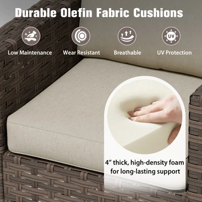 EAGLE PEAK Harbor Haven Hand-Woven Wicker Patio Chair With All Weather Resistant Deep Seat & Wide Rattan, Patio Furniture Chairs 3 EAGLE PEAK Harbor Haven Hand-Woven Wicker Patio Chair With All Weather Resistant Deep Seat & Wide Rattan, Patio Furniture Chairs - Image 3