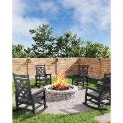 Outdoor Adirondack Rocking Chair, All Weather Fire Pit Chair,Outdoor Lounger Rocking Fire Pit Chair For Patio, Garden, Backyard, Lawn Deck -VIDAXL Sale Store GUEST 949ffd19 10a5 41a5 9173 c532eaa7c224