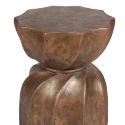 LuxenHome Weathered Copper Cement Indoor Outdoor Hourglass Side Table -VIDAXL Sale Store GUEST 958fd1ca 1dda 498b b512 3a42ec1eaf53