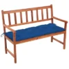 VidaXL Outdoor Patio Bench Wooden Garden Bench With Cushion Solid Wood Acacia - Blue 47.2" X 19.7" X 2.8" -VIDAXL Sale Store GUEST 96139b95 93a2 4244 82c2 25d38921c6cf