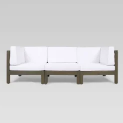 Brava 4pc Acacia Modular Sofa And Table Set - Gray/White - Christopher Knight Home -VIDAXL Sale Store GUEST 96bfc790 3a11 4760 bfa1 e8b88db7a36d