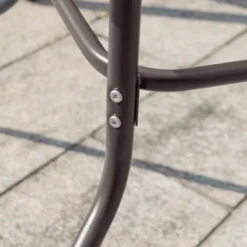 5pc Outdoor Steel Dining Set With Folding Chairs & Square Glass Table Top Beige - Crestlive Products -VIDAXL Sale Store GUEST 975dcb9f 36bb 43f8 baf3 35d645d5d45c