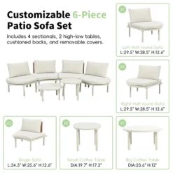 YOOCOZZ PE Wicker Rattan 6-Piece Patio Sectional Sofa With 2 High-Low Coffee Tables Having Tempered Glass 18 YOOCOZZ PE Wicker Rattan 6-Piece Patio Sectional Sofa With 2 High-Low Coffee Tables Having Tempered Glass -VIDAXL Sale Store GUEST 982e521a fdce 4c5b afb4 9d74dc14b908