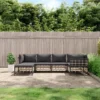 VidaXL Anthracite Outdoor Patio Lounge Set - 6 Pieces, Weather-Resistant Poly Rattan, Powder-Coated Steel Frame With Comfortable Cushions 20 VidaXL Anthracite Outdoor Patio Lounge Set - 6 Pieces, Weather-Resistant Poly Rattan, Powder-Coated Steel Frame With Comfortable Cushions -VIDAXL Sale Store GUEST 98a9ab70 7114 41a6 8deb 7db5ee062bb4
