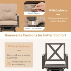 Costway Patio 3pcs Swivel Bar Height Bistro Set Cushioned Table Stools Furniture Outdoor -VIDAXL Sale Store GUEST 98d8374d bcd9 4d2a 8f5d 6237a103f271