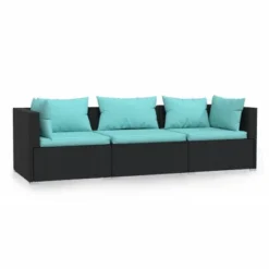 VidaXL 3-seater Sofa Black PE Rattan 3-seater Modular 3-Seater Sofa 15 VidaXL 3-seater Sofa Black PE Rattan 3-seater Modular 3-Seater Sofa -VIDAXL Sale Store GUEST 9af48815 b9f6 4cbe b728 70f47d1a90c4