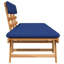 VidaXL Patio Bench Outdoor Garden Bench 2-in-1 Solid Wood Acacia - Brown And Blue 4-Seater -VIDAXL Sale Store GUEST 9c1601c5 c8a6 46f0 9c62 aebddb170b88