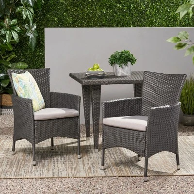 Modern Patio PE Wicker Rattan Woven Dining Chair Set Of 2,Porch Balcony Outdoor Cushion Dining Arm Chair,2 Pieces Garden Lounge Chair-Coolbibila 9 Modern Patio PE Wicker Rattan Woven Dining Chair Set Of 2,Porch Balcony Outdoor Cushion Dining Arm Chair,2 Pieces Garden Lounge Chair-Coolbibila - Image 9