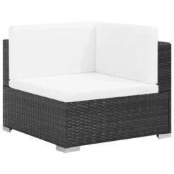 VidaXL 7 Piece Patio Lounge Set - Black Poly Rattan Garden Furniture - Includes Corner Sofas, Ottoman, Coffee Table & Soft Cushions For Outdoor Use -VIDAXL Sale Store GUEST 9d315b66 acf8 446a aaec f8e5bd178f01