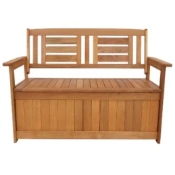 Sunnydaze Decor Sunnydaze Outdoor Meranti Wood With Teak Oil Finish 2-Person Garden Storage Bench Seat - 47" - Brown 19 Sunnydaze Decor Sunnydaze Outdoor Meranti Wood With Teak Oil Finish 2-Person Garden Storage Bench Seat - 47" - Brown -VIDAXL Sale Store GUEST 9d68fc6b 5879 4872 8320 c4c4d0a48a99