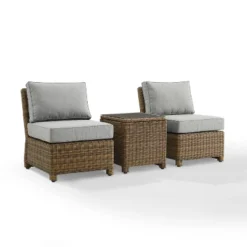 Bradenton 3pc Wicker Armless Chairs With Side Table - Crosley -VIDAXL Sale Store GUEST 9d81c78c 8a94 4eb9 a2c3 08b5e2fcc129