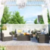7pc Wicker Patio Seating Set With Cushions & Storage Box - Gray/Beige - GODEER 17 7pc Wicker Patio Seating Set With Cushions & Storage Box - Gray/Beige - GODEER -VIDAXL Sale Store GUEST 9f038436 f9c8 484f 939a 006fde8fdfbe