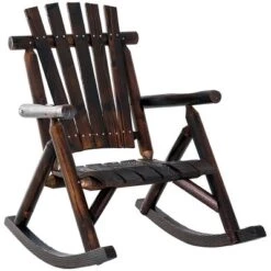 Outsunny Wooden Rustic Rocking Chair, Indoor Outdoor Adirondack Log Rocker With Slatted Design For Patio, Lawn 17 Outsunny Wooden Rustic Rocking Chair, Indoor Outdoor Adirondack Log Rocker With Slatted Design For Patio, Lawn -VIDAXL Sale Store GUEST a0771eba cec8 4679 b084 568b8ab39722