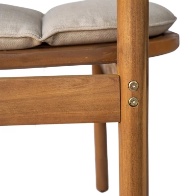 Acacia Wood Outdoor Dining Chairs Set Of 2,Wooden Patio Chairs With Cushions And Armrests,Slatted Back Arm Chairs For Garden Or Balcony-Koiai 6 Acacia Wood Outdoor Dining Chairs Set Of 2,Wooden Patio Chairs With Cushions And Armrests,Slatted Back Arm Chairs For Garden Or Balcony-Koiai - Image 6