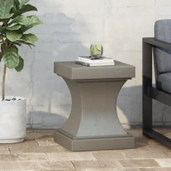 NicBex Modern 17.25" Square Side End Table,Sturdy Patio Concrete Outdoor End Table With Pedestal Base For Garden & Deck Furniture -VIDAXL Sale Store GUEST a22cbb2c e9db 4946 aad3 7ca9caf1e634