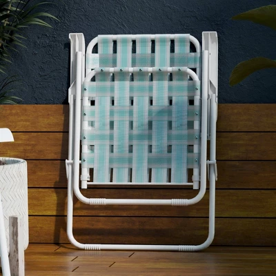 Priscilla Outdoor Folding Chair - Aqua - Novogratz 2 Priscilla Outdoor Folding Chair - Aqua - Novogratz - Image 2