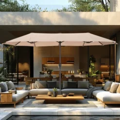 Captiva Designs 8pc Patio Dining Slat-top Rectangle Table & Stackable Steel Chairs & 13ft Large Umbrella 27 Captiva Designs 8pc Patio Dining Slat-top Rectangle Table & Stackable Steel Chairs & 13ft Large Umbrella -VIDAXL Sale Store GUEST a56cf492 79c5 4487 b0e5 2940fb4e647c