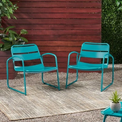 Christopher Knight Home Cowan Outdoor Iron Open Back Accent Chairs (Set Of 2) 9 Christopher Knight Home Cowan Outdoor Iron Open Back Accent Chairs (Set Of 2) - Image 9