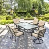 Tangkula 4 PCS Patio Dinning Chairs Cushioned Chairs W/Steel Frame For Garden Backyard & Poolside