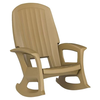 Semco Rockaway Heavy-Duty Outdoor Rocking Chair W/Low Maintenance All-Weather Porch Rocker & Easy Assembly For Deck And Patio, Taupe (4 Pack) 1 Semco Rockaway Heavy-Duty Outdoor Rocking Chair W/Low Maintenance All-Weather Porch Rocker & Easy Assembly For Deck And Patio, Taupe (4 Pack)