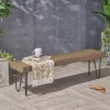 Jane Wood/Metal Patio Industrial Bench - Gray - Christopher Knight Home -VIDAXL Sale Store GUEST a97dd3a3 91a0 4816 843a a31a7611ac6a