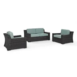 Beaufort 3pc Outdoor Wicker Seating Set With Loveseat & 2 Arm Chairs - Mist - Crosley 11 Beaufort 3pc Outdoor Wicker Seating Set With Loveseat & 2 Arm Chairs - Mist - Crosley -VIDAXL Sale Store GUEST a9989005 6b6c 4832 999c c2486ed2fde8