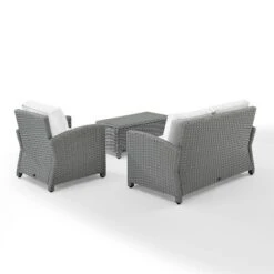 Bradenton 3pc Outdoor Conversation Set With Loveseat & Armchair With Coffee Table - Crosley -VIDAXL Sale Store GUEST aa89176a dce7 4fa1 911e 9c16585f014f