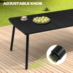 Pellebant 2.1m Patio Dining Table 6-8 People Durable WPC Tabletop Aluminum Frame Indoor/Outdoor Dining Table For Backyards Poolside Gardens -VIDAXL Sale Store GUEST ab4abe19 d20c 4ac3 818f 3532a87c321c 1