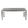 39" Modern Brushed Aluminum Coffee Table - ZM Home