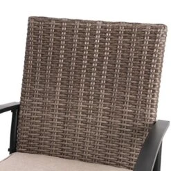 5pc Outdoor Bar Set With Cushions & Square Metal Table With Umbrella Hole - Captiva Designs -VIDAXL Sale Store GUEST ac355fd8 55ad 40a3 8f7a 0f4efa88e635