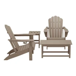 WestinTrends Highland 4-Piece Adirondack Chairs With Cup Holders And Table Set -VIDAXL Sale Store GUEST ac40a42b 7564 4718 b2da f433cdf0b19c