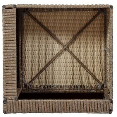 Outdoor Patio 6-Piece PE Wicker Sectional Sofa With 2 Coffee Tables, Brown Wicker + Beige Cushions - ModernLuxe 12 Outdoor Patio 6-Piece PE Wicker Sectional Sofa With 2 Coffee Tables, Brown Wicker + Beige Cushions - ModernLuxe - Image 12