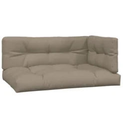 VidaXL Pallet Sofa Set Taupe Solid Acacia Wood, 100% Polyester Fabric -VIDAXL Sale Store GUEST acabaeb1 56ac 42ae b619 b24df927549c