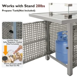 43" Propane Gas Fire Pit Table Patio Dining Table Patio Coffee Table 60000 BTU Rectangular Open Weave Wicker Fire Pit, Orange/Gray-ModernLuxe -VIDAXL Sale Store GUEST ad2f5e68 8a1e 4c34 a67c 04d5c78854bb