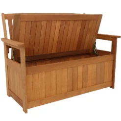 Sunnydaze Decor Sunnydaze Outdoor Meranti Wood With Teak Oil Finish 2-Person Garden Storage Bench Seat - 47" - Brown 15 Sunnydaze Decor Sunnydaze Outdoor Meranti Wood With Teak Oil Finish 2-Person Garden Storage Bench Seat - 47" - Brown -VIDAXL Sale Store GUEST ad4abe52 cc4e 4122 8a2c bf73f2f7b3c2