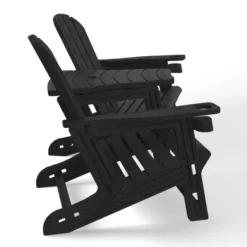 WestinTrends Azura Outdoor HDPE Adirondack Chairs With Connecting Table Tray (Set Of 2), Navy Blue -VIDAXL Sale Store GUEST ad4b4c1a 2dfd 4170 b5bb 41fafebd1f44