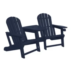 WestinTrends Azura Outdoor HDPE Adirondack Chairs With Connecting Table Tray (Set Of 2), Navy Blue -VIDAXL Sale Store GUEST adf9956d cc1e 4ff2 8ed3 25572e94fe3d